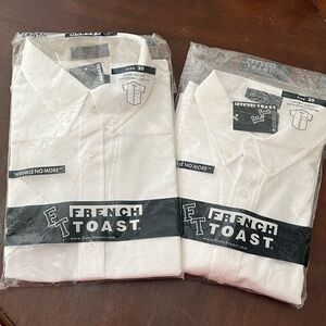 French Toast - 2 pkg of White Short Sleeve Dress or Uniform Shirts